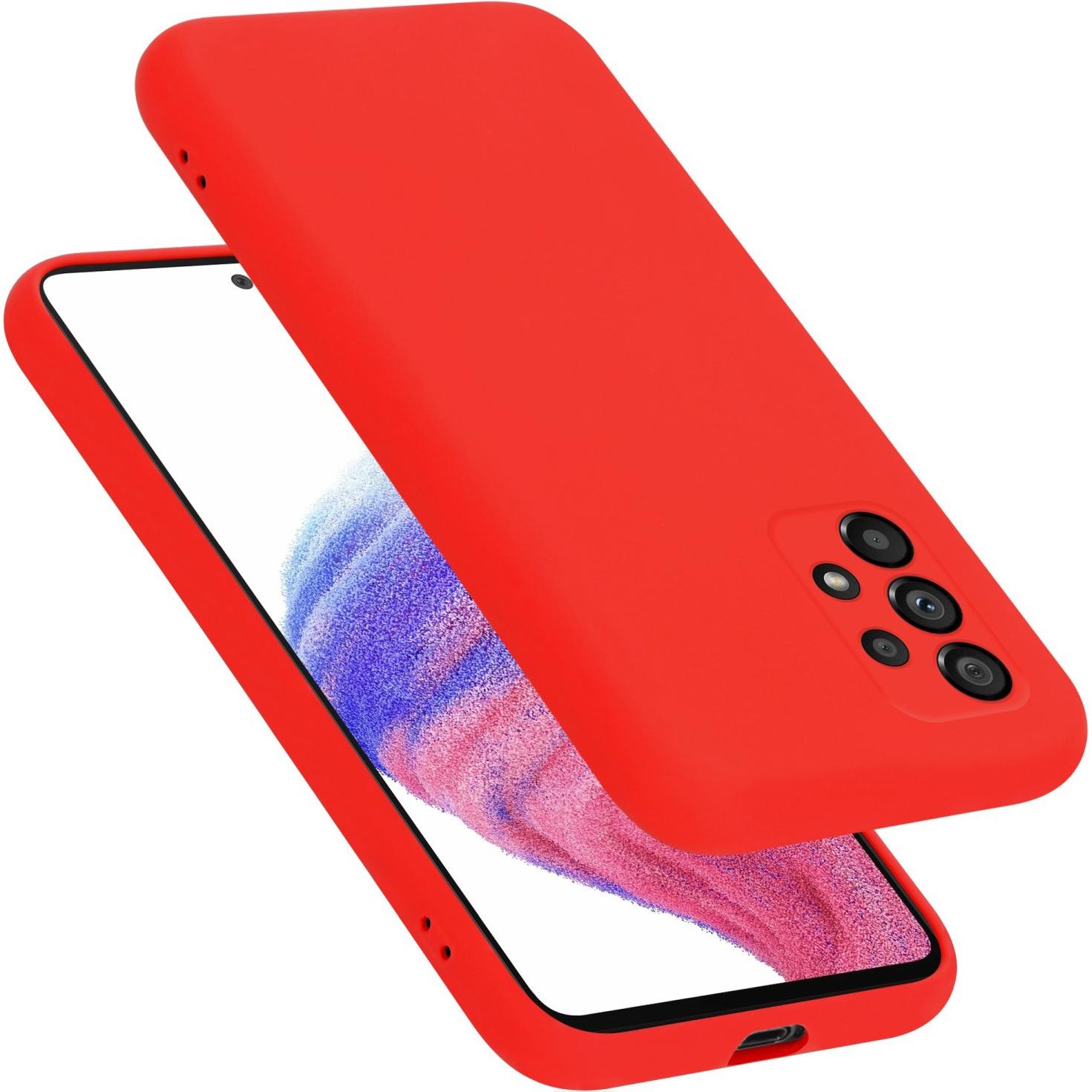 Cadorabo Liquid Case (Samsung Galaxy A53 5G), Smartphone Hülle, Rot