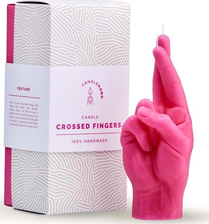 Image du produit Candle Hand Bougie Mandatus Crossed Fingers, Rose, Caractéristiques (1 pcs)