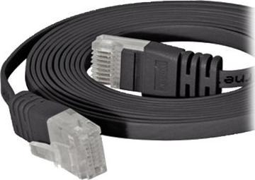 Produktbild Tecline Patchkabel Cat.6 U/UTP, ungeschirmt, flach, schwarz, 2.0m superflaches Patchkabel z.B. für die Verle (U/UTP, CAT6, 2 m)