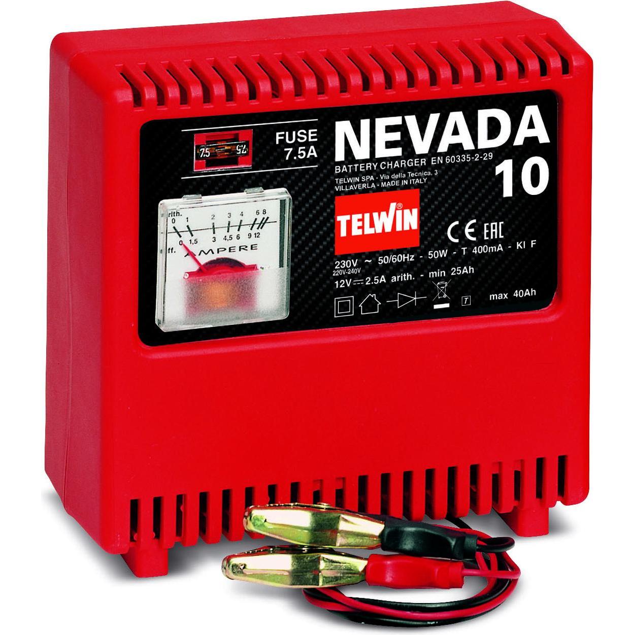 Nevada, Caricabatterie per auto, Caricabatterie 10, 12 V, 230 V, 4 A, con amperometro (12V, 2.50 A)
