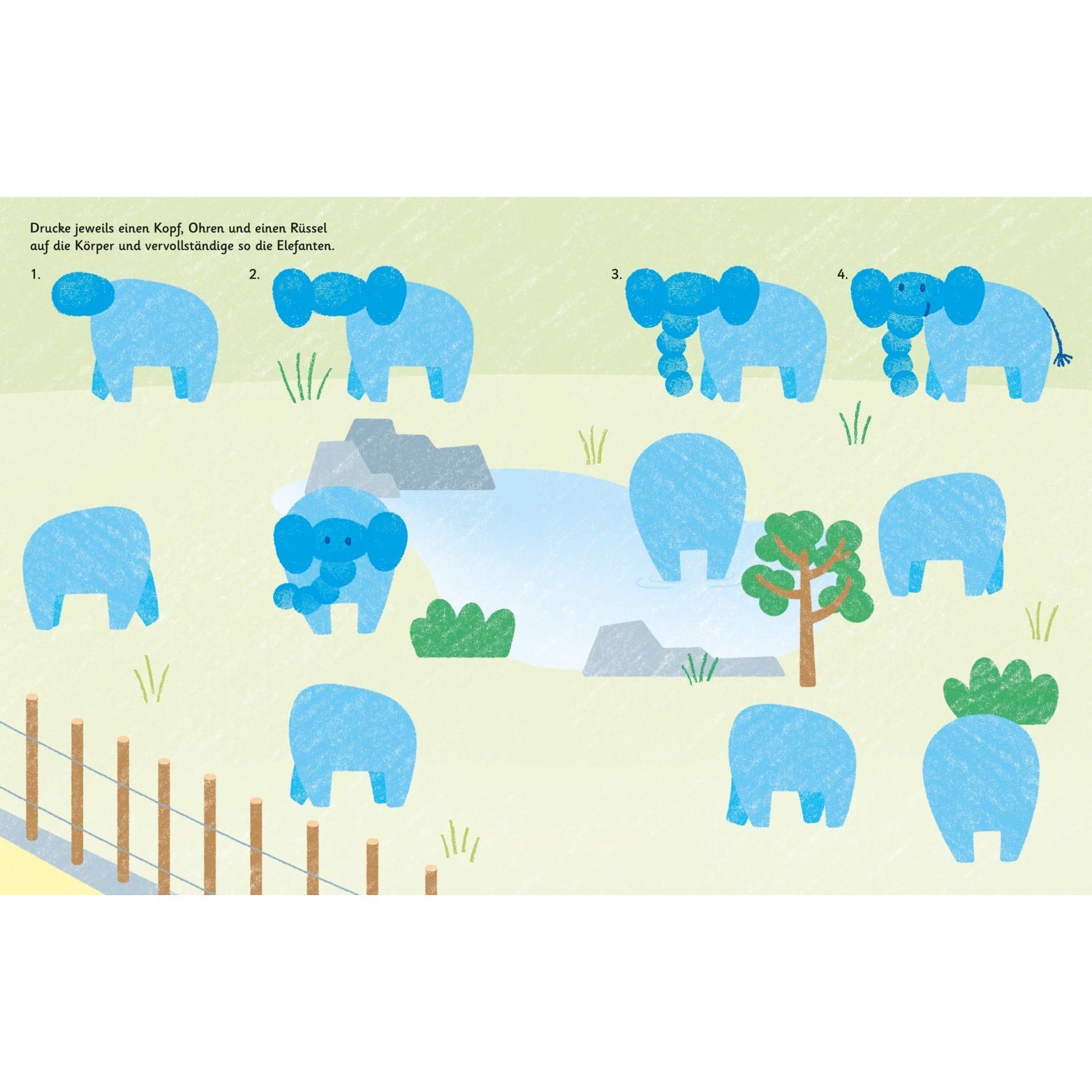 Thumbnail - Usborne Publishing, Stempel, Fingerstempeln: Im Zoo