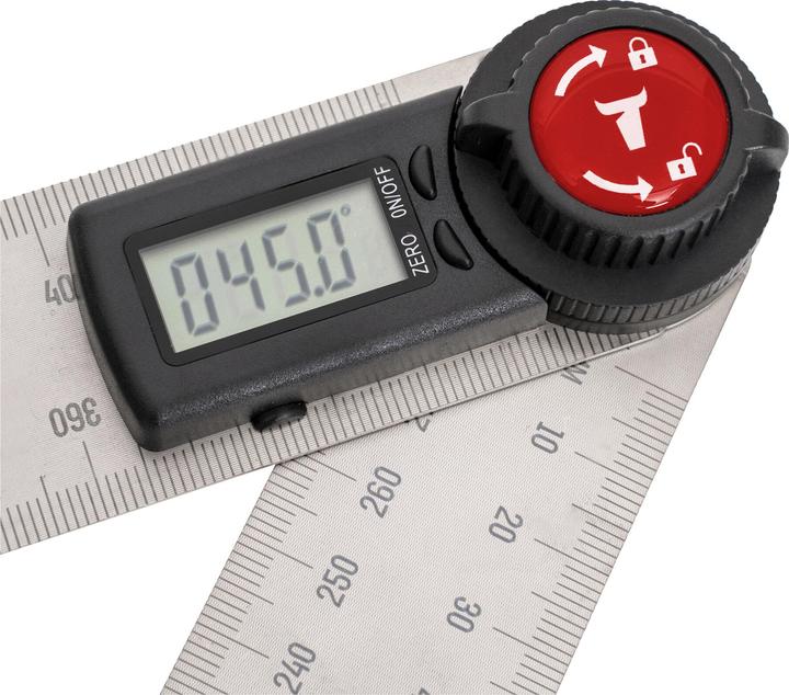 Produktbild Stier Digitaler Winkelmesser SDW-300 LCD-Display ±0,3 Grad rostfreier Stahl 300 mm