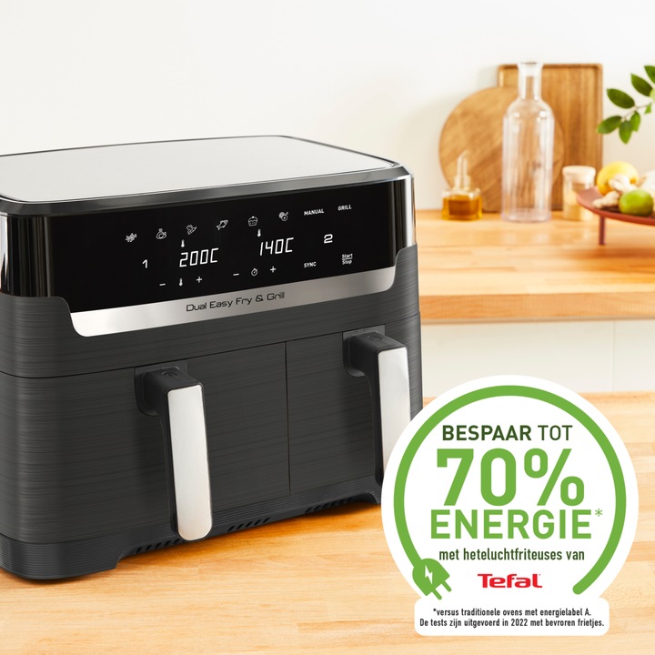 Image du produit Tefal Dual Easy Fry & Grill EY905B - friteuse à hélice - 2700W - 8,3L
