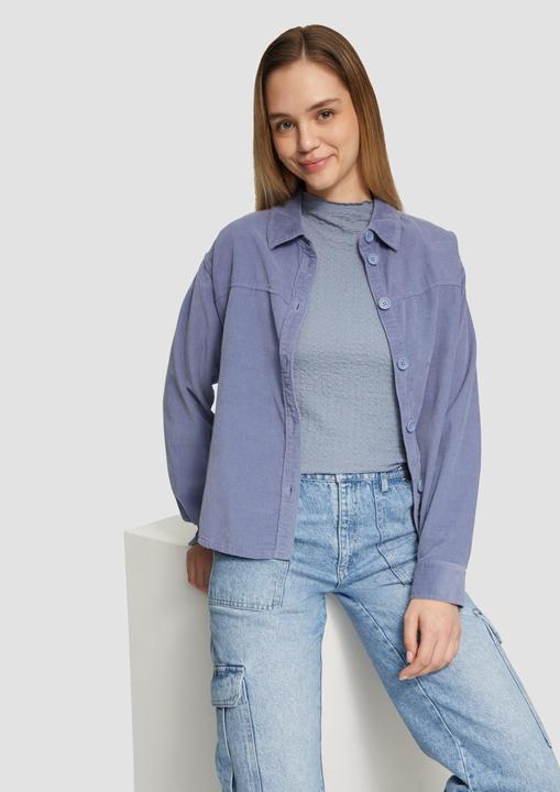 Immagine prodotto S.Oliver T-Shirt Strukturiertes Longsleeve mit angeschnittenem Stehkragen (L)
