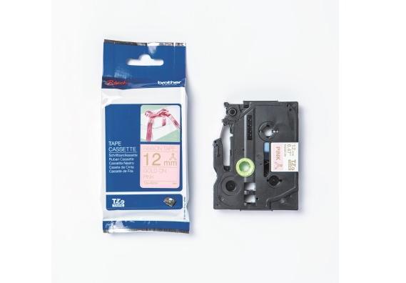 Actual product image Brother TZe-RE34 (1.20 cm, Gold, Rose)