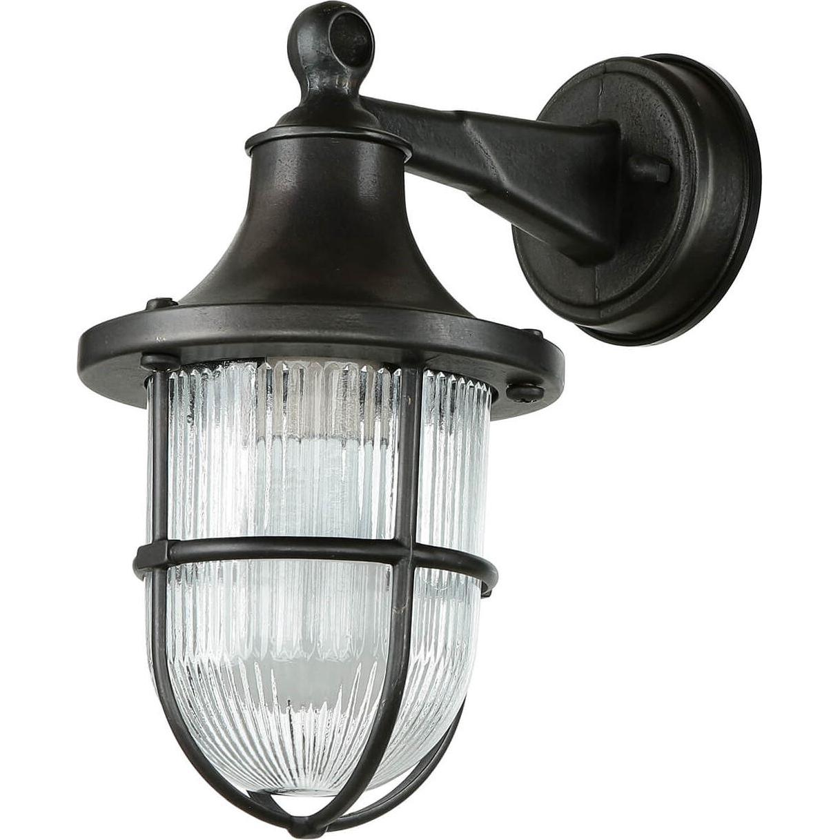 Licht-Erlebnisse, Gartenbeleuchtung, Wandlampe Santorin Messing (E27, IP64)