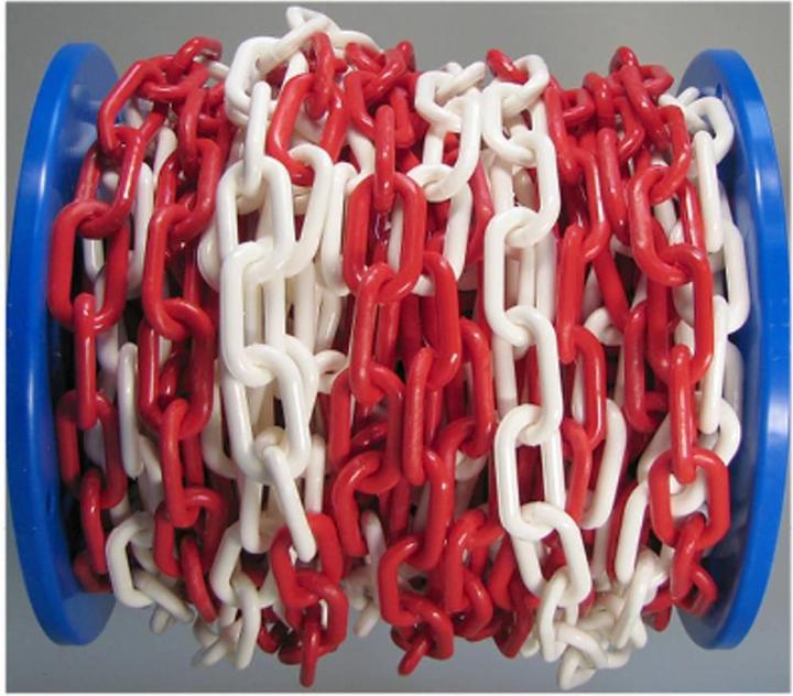 Immagine prodotto Dörner + Helmer 128954 Barriera a catena rossa, plastica bianca 25m (25 m)