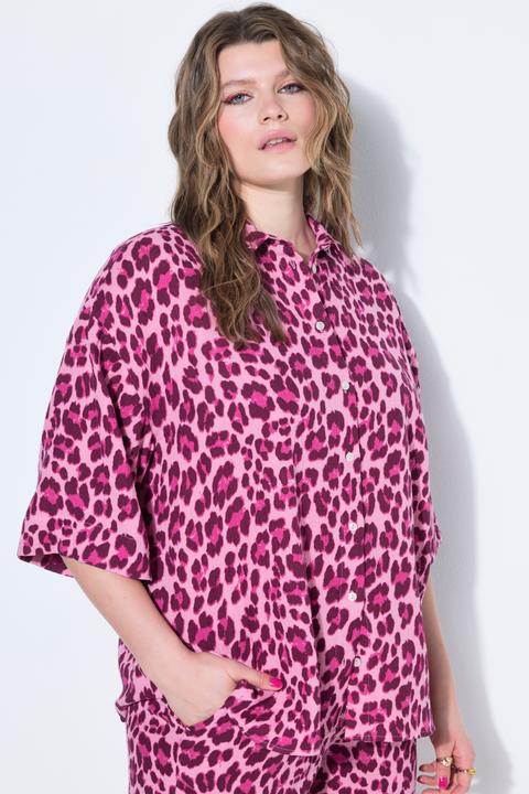 Produktbild Studio Untold Musselin-Bluse, oversized, Color-Leo (46)
