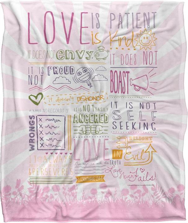 Slingshot Love Is Patient Silky Supersoft Blanket (152.40 x 127 cm)
