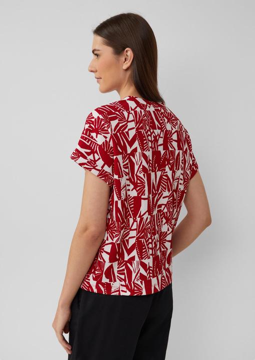 Produktbild S.Oliver T-Shirt Strukturiertes T-Shirt im Relaxed Fit mit V-Ausschnitt (36)