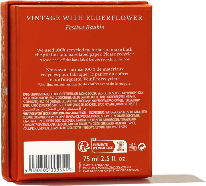 Image du produit Molton Brown Bath Body Vintage Elderfl Bauble 75 ml (Kit de soins capillaires)
