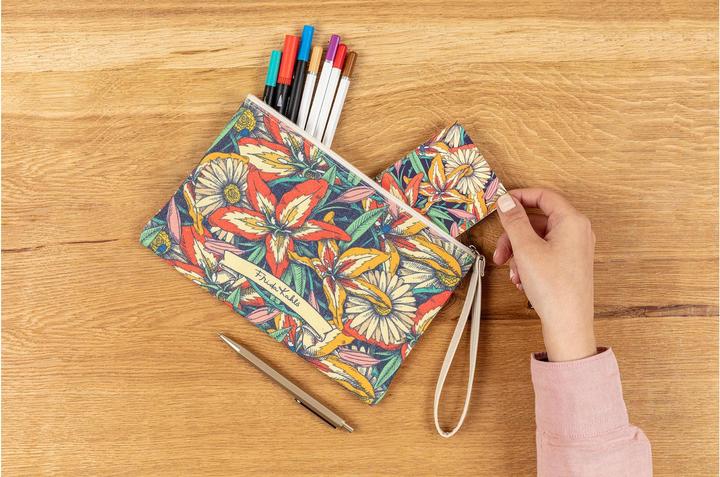 Actual product image Clairefontaine Frida Kahlo, Cotton pencil case 22x16 cm