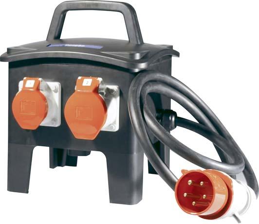 Actual product image Doepke DOEP DPB 32 01-110 Solid rubber distributor 230V,400V/50Hz Input:32A,Output:16A/32A (1 x, CEE 32/3)