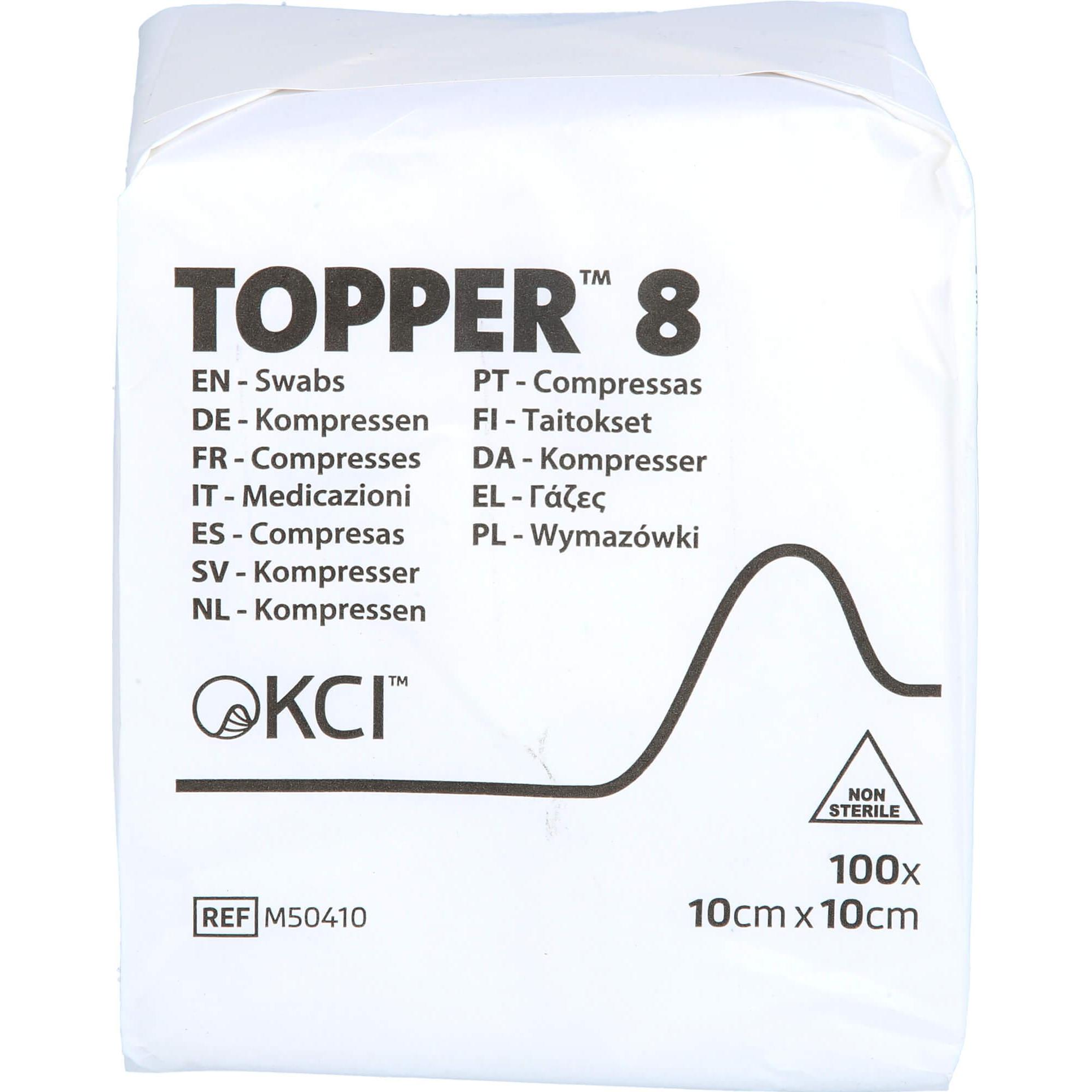 Topper, Verbandsmaterial, 8 UNST 10X10 50410, 100 St KOM