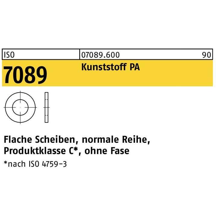 Zubehör Befestigungstechnik, Unterlegscheibe DIN 125-1 Form A 28 x50 x4 Polyamid