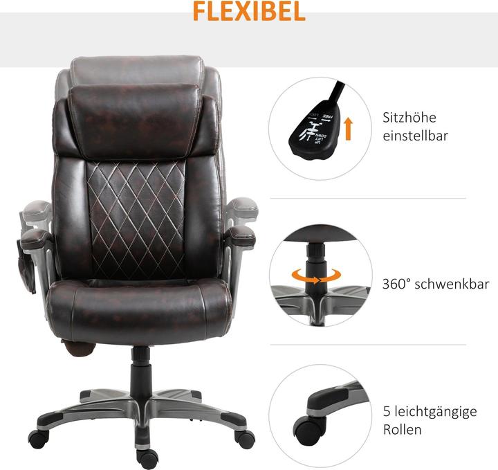 Produktbild Vinsetto Bürostuhl mit Massagefunktion