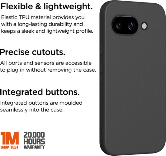 Produktbild Eiger flexibles TPU-Case Grip Case GRS black (Google Pixel 10a)