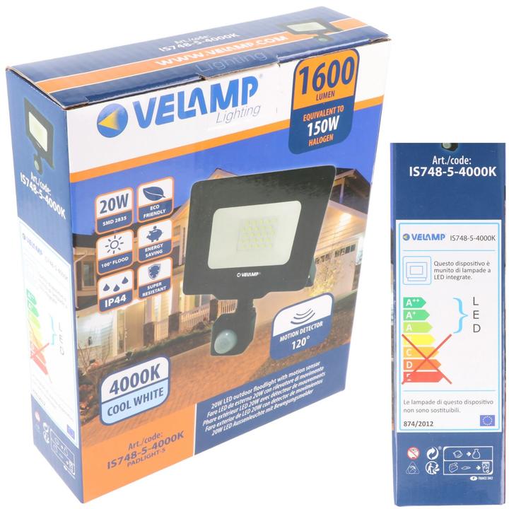 Image du produit Velamp Projecteur à Led PadLight5 Natural White Light (1600 lm, IP44)