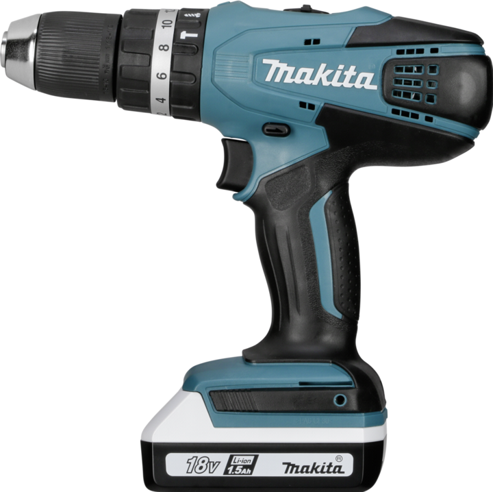 Actual product image Makita HP457DWEX4 Set (Rechargeable battery operated)