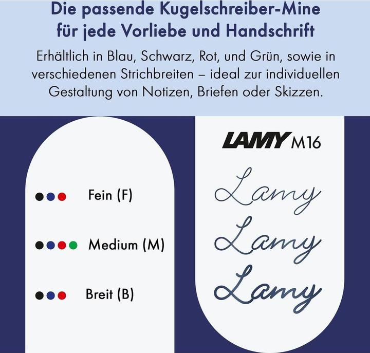 Produktbild Lamy Kugelschreibermine M16 (Blau, 0.25 mm, 1 Stk.)