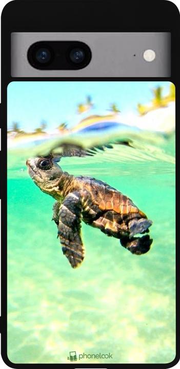 Actual product image PhoneLook Cover Silicone black Turtle Underwater (Google Pixel 7a)