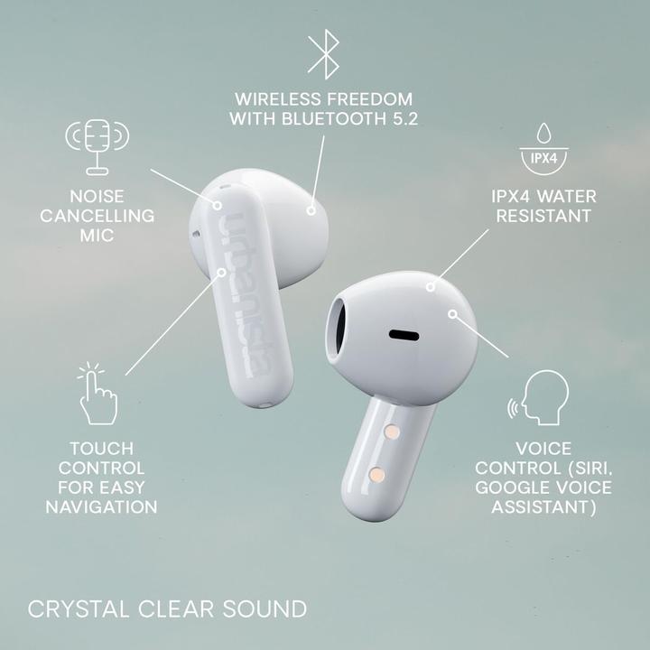 Produktbild Urbanista Copenhagen Bluetooth True Wireless In-Ear Kopfhörer Pure White (Keine Geräuschunterdrückung, 8 h, Kabellos)