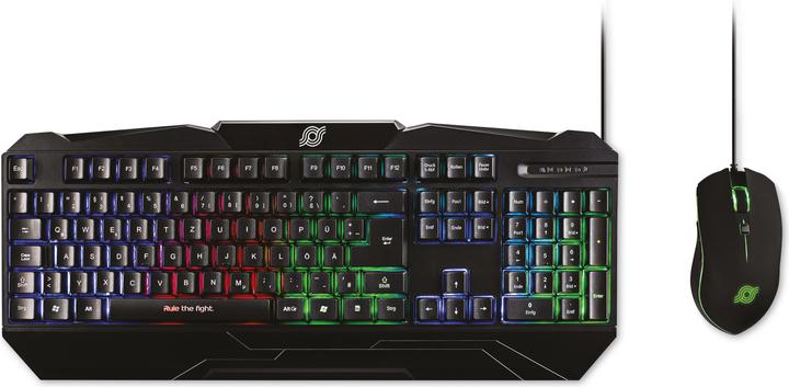 Produktbild MediaRange Gaming Series Set Tastatur + Maus QWERTZ sw (DE, Kabelgebunden)