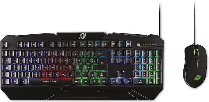 Productafbeelding MediaRange Gaming Series Set Toetsenbord + Muis QWERTY sw (NL, Bedraad)