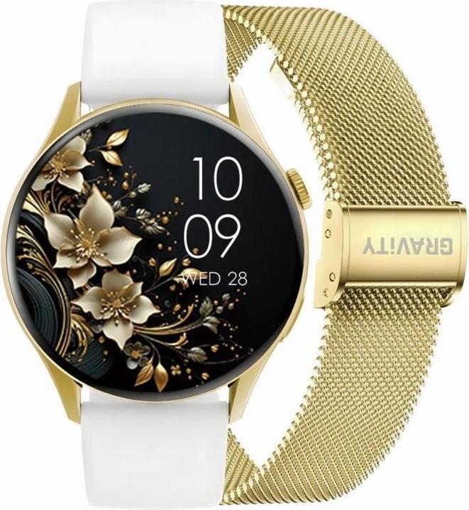 Actual product image Gravity Zegarek damski SMARTWATCH GT11-2 LGD/LGD/WH (45 mm)