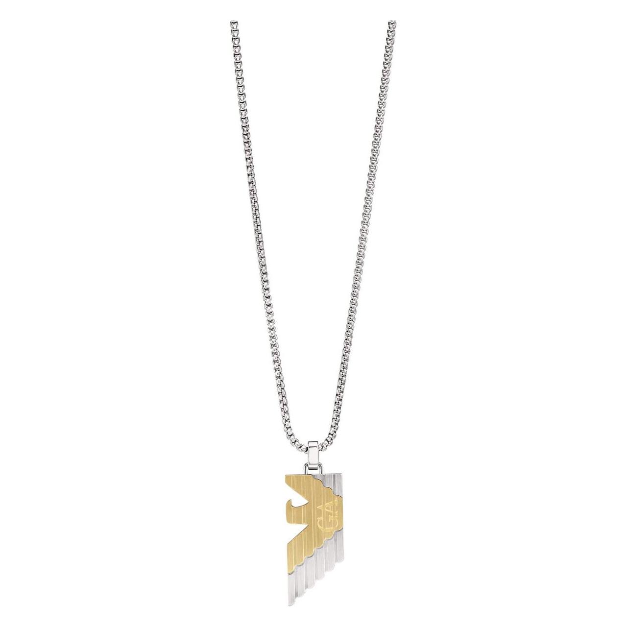 Emporio Armani, Halsketting, Adelaar Logo Ketting, (Roestvrij Staal)