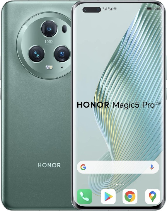 Honor Magic5 Pro (512 Go, vert pré, 6.81", SIM + eSIM, 50 Mpx, 5G)