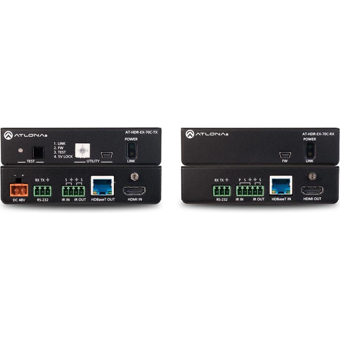 Atlona 4K HDR HDMI over HDBaseT TX/RX with control and PoE (0.03 m, HDMI), Video Kabel