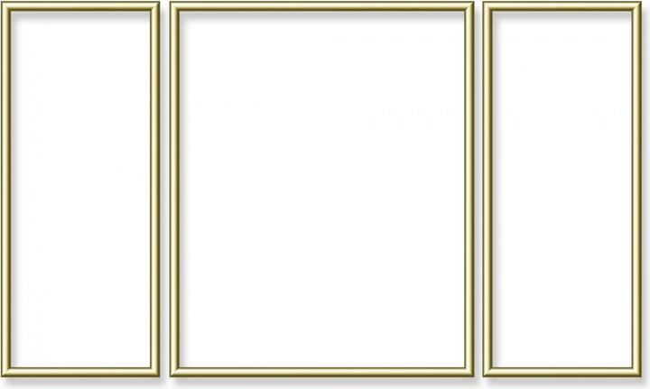 Schipper MNZ Trittico con cornice in alluminio 50/80