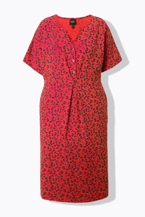 Produktbild Ulla Popken Midikleid, Erdbeeren, Tunika-Ausschnitt, Halbarm (46, 48)
