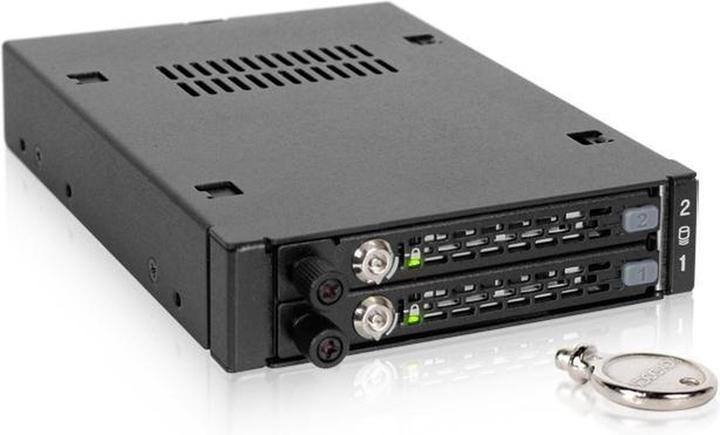 Produktbild Icy Dock MB492SKL-B 3.5in Case 2.5in HDD oder SSD SAS SATAIII fuer industrielle Systeme mit Staubschutzkla...