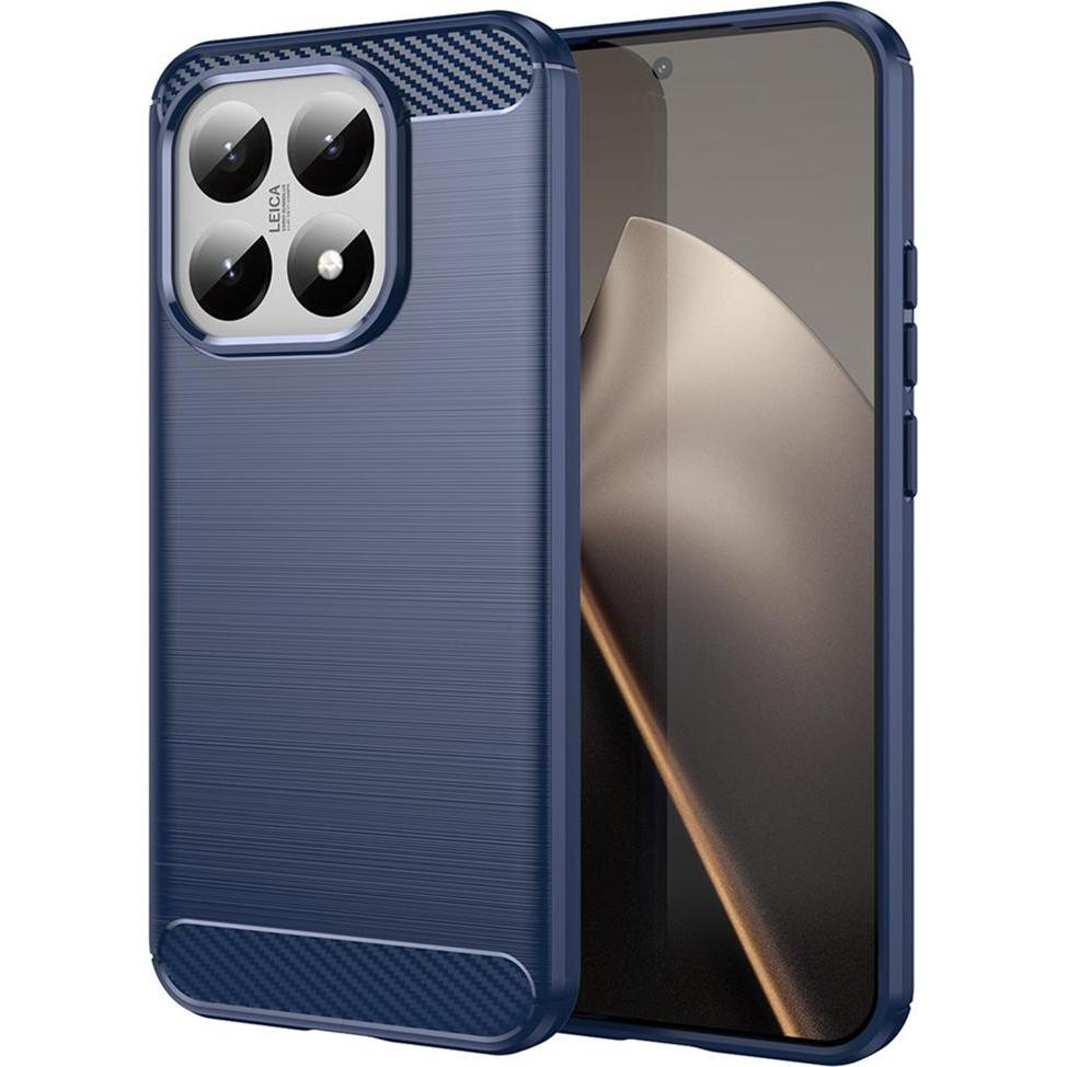 Techsuit - Carbon Silicone - Xiaomi 15T - Blue (Xiaomi 15T), Cover smartphone, Blu