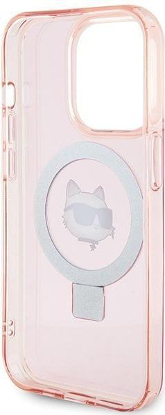 Produktbild Karl Lagerfeld KLHMP15XHMRSCHP iPhone 15 Pro Max 6.7" różowy/pink hardcase Ring Stand Choupette Head (Apple iPhone 15 Pro Max)