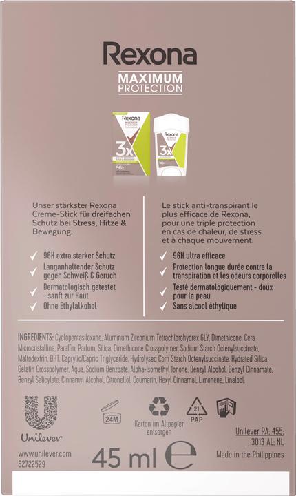 Actual product image Rexona Maximum protection (Crème, 45 ml)