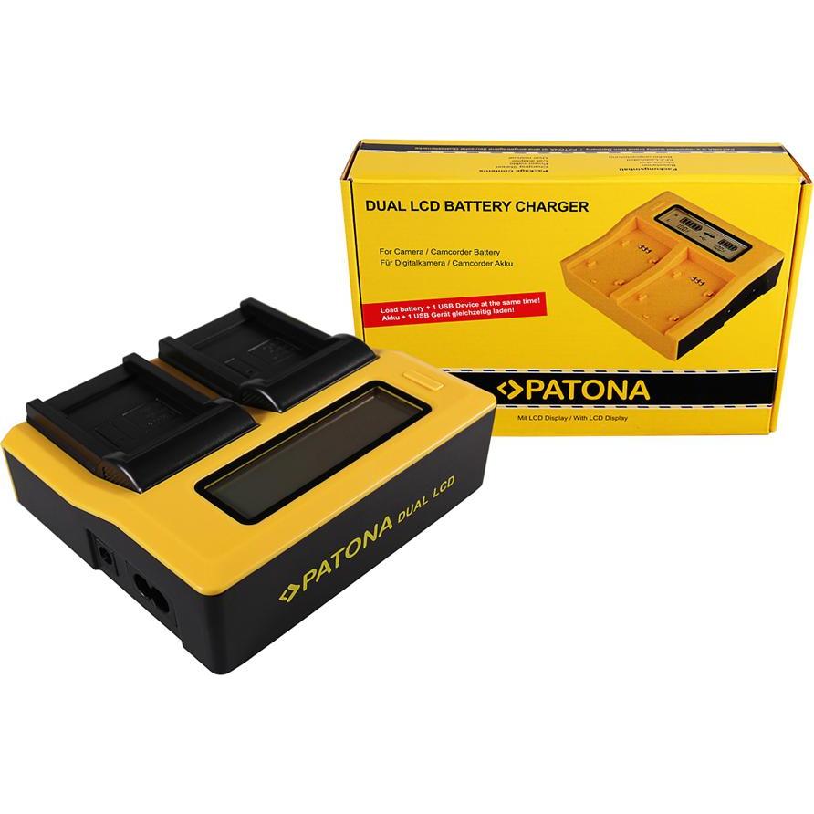 Patona Caricatore USB doppio LCD per Canon NB-4L Digital Ixus i zoom i zoom i7 i7 800 IS 850 IS (Caricabatterie per fotocamere), Alimentatore fotocame