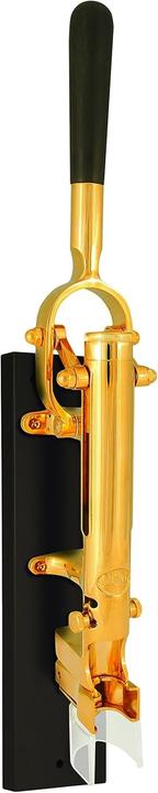 Actual product image Wall-Mounted Gold Cork Puller with Wooden Back (Corkscrew)