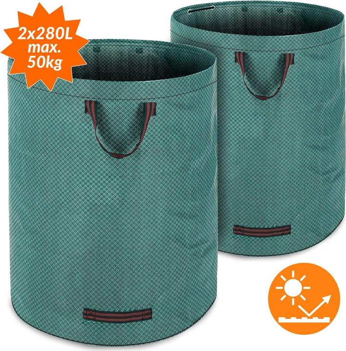 Immagine prodotto Deuba 2x sacchi per la spazzatura da giardino (280 l)