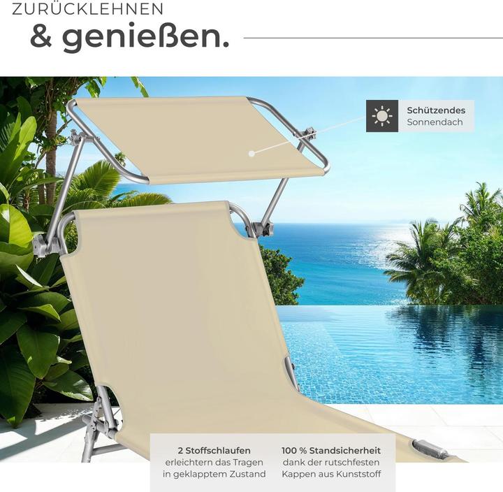 Produktbild tectake Gartenliege (190 cm)