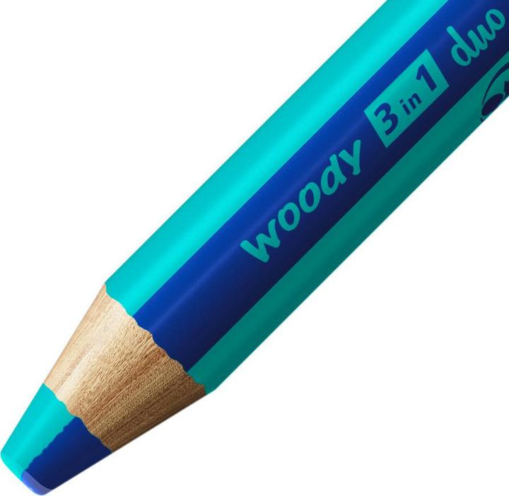 Actual product image STABILO woody 3 in 1 duo (Ultramarine, Turquoise, 5 x)