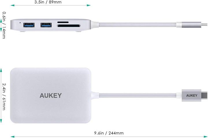 Actual product image Aukey Cb-C59 (USB-C, 5 ports)