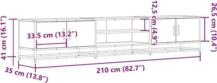 Immagine prodotto vidaXL TV-Schrank (210 x 35 x 41 cm)