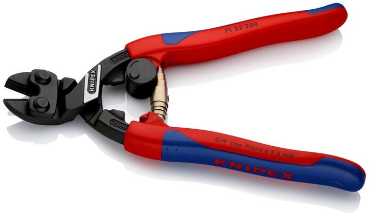 Image du produit Knipex Coupe-boulon compact DIN ISO 5743 L.200mm forme 2 avec facette 20Grad gew. schwarz atram. schlank... (265 mm)