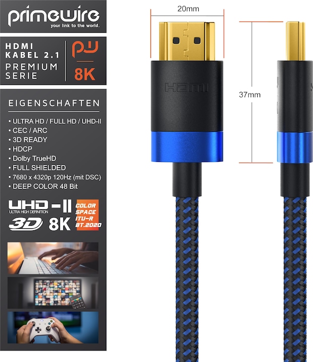 Produktbild Primewire HDMI (Typ A) — HDMI (Typ A) (0.50 m, HDMI)