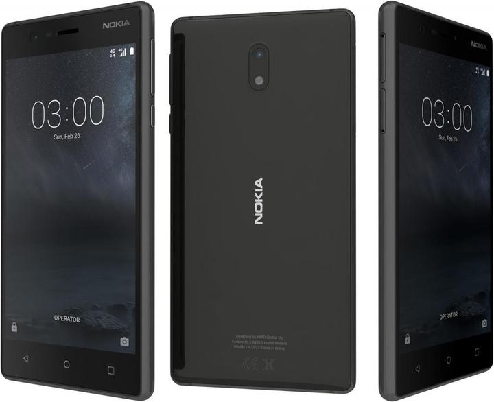Produktbild Nokia 3 (16 GB, Matte Black, 5", Dual SIM + SD, 4G)