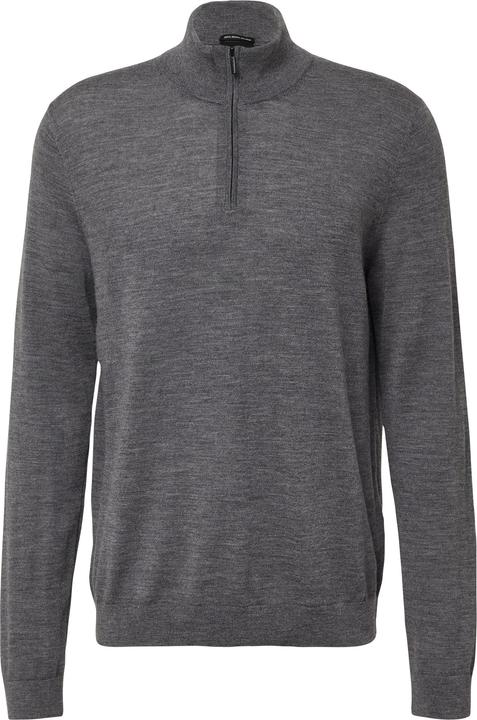 Produktbild s.Oliver Strickpullover Strickpullover aus reiner Merinowolle mit Troyer-Kragen (M)