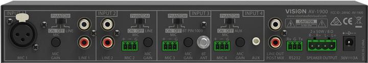 Produktbild Vision 0w Mixer Amplifier - 4 inputs (Passiv, 1 Stk.)
